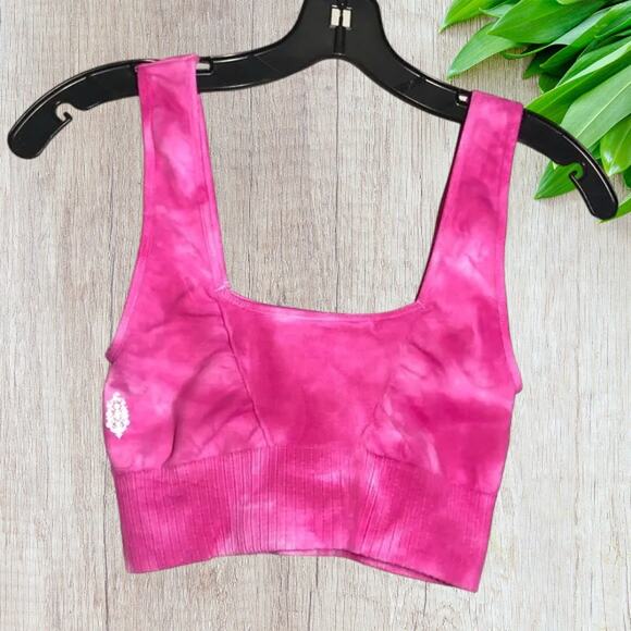 NWT - Free People Movement Square Neck Bra Tie Dye in Vivacious Violet Size: M/L - Picture 3 of 4